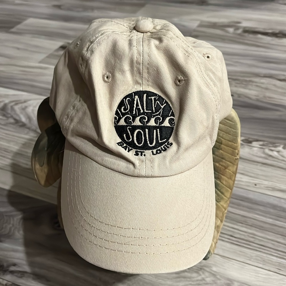 🌻 3/$15 Salty Soul, Bay St. Louis Cotton Embroidered Hat-one Size